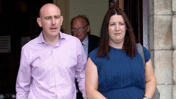 Charlie's parents, Anthony and Caitriona Enright leaving the High Court