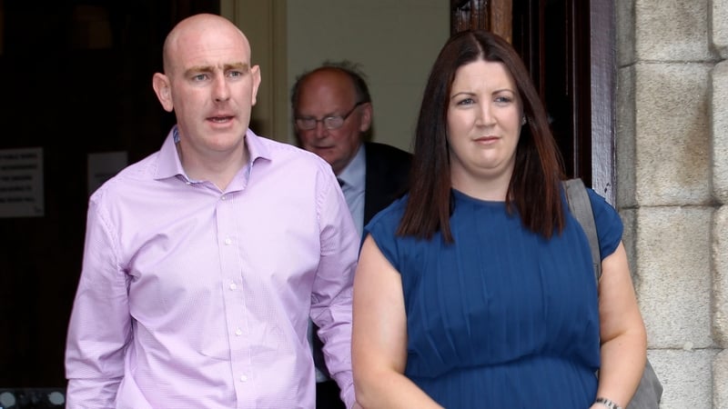 Charlie's parents, Anthony and Caitriona Enright leaving the High Court