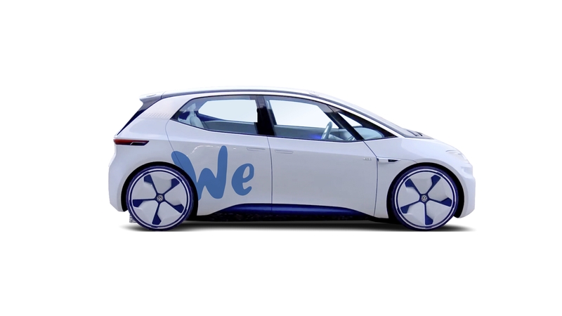 Volkswagen's on-demand cars will be all electric vehicles.