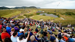 Crowds watching the third round of the Irish Open at Ballyliffin