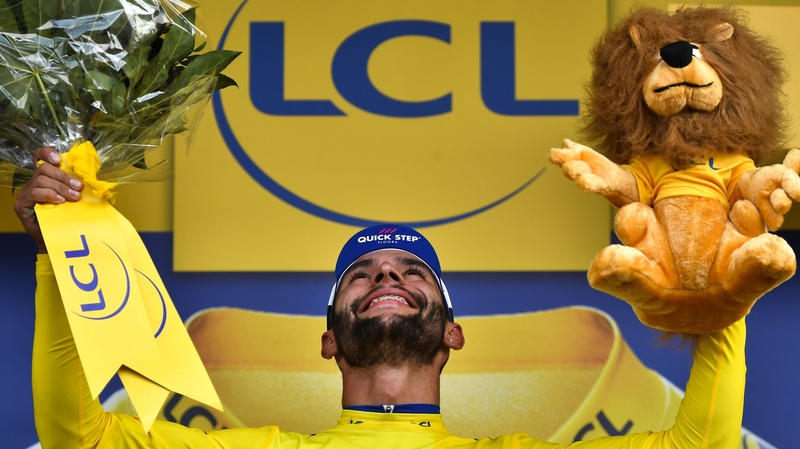 Fernando Gaviria savours his stage win