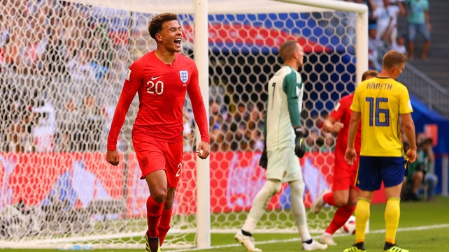 "I've scored..." - Dele Alli celebrates England's second goal of the game
