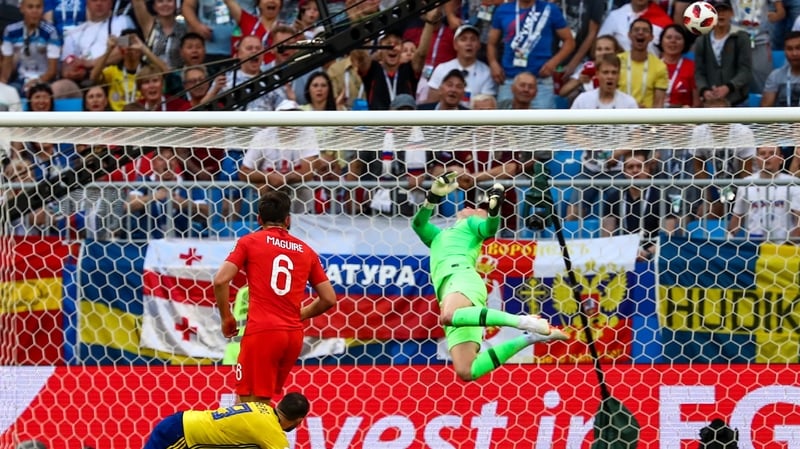 Jordan Pickford made a string of fine saves to deny Sweden