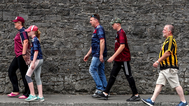 Galway and Kilkenny fans make their way to Semple Stadium