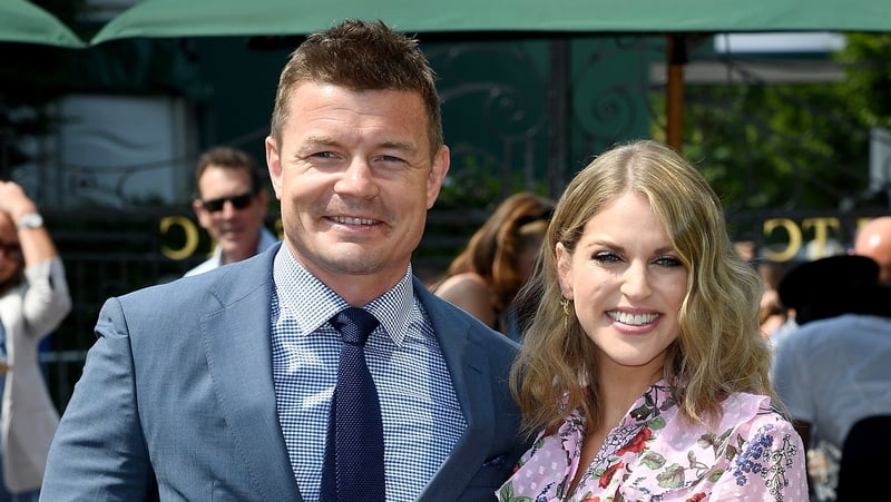 Brian O' Driscoll and Amy Huberman at Wimbledon this week