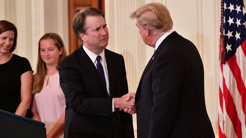President Donald Trump introduces his Supreme Court nominee judge Brett Kavanaugh