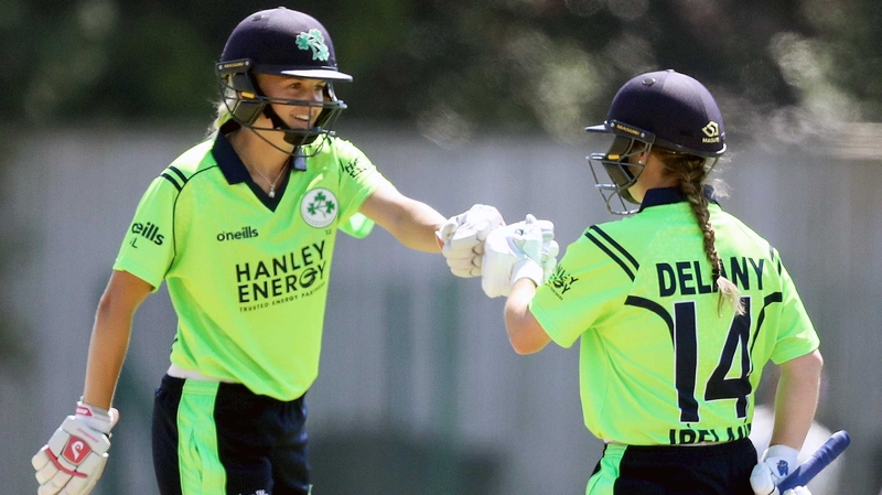 Gaby Lewis and Laura Delany saw Ireland home