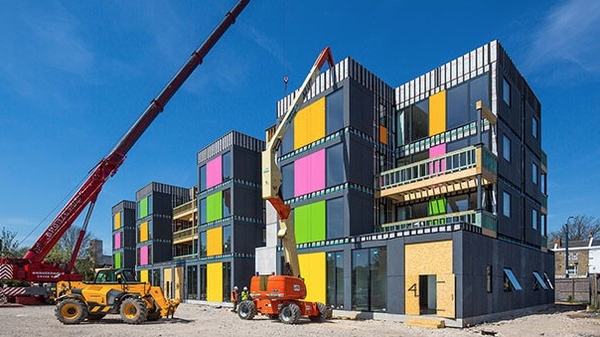 A volumetric build scheme in Lewisham, London designed by architects Rogers Stirk Harbour and Partners