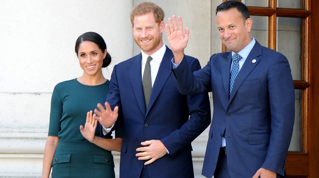 The couple will now move on to a summer party at the British Ambassador's residence in Sandyford