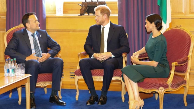 There was time for a quick chat in the Taoiseach's office