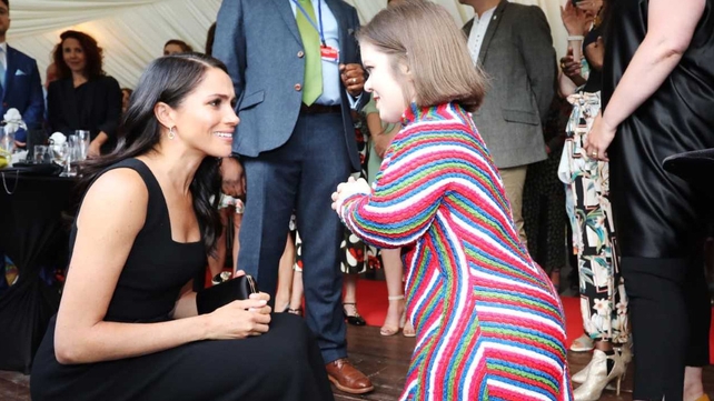 The Duchess meets some of the guests at the garden party