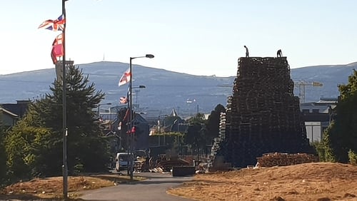 The bonfire site on Bloomfield Walkway is deemed to be too close to homes in the area