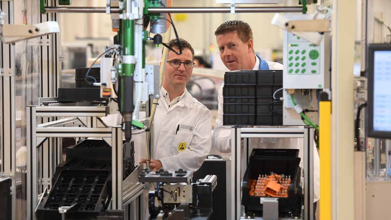 Kostal Ireland Assembly and Test Manager Kieran O'Donoghue with IT Tralee's Head of the School of STEM and Lero Researchers Doctor Joseph Walsh.