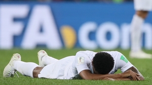 Marcus Rashford was disconsolate at the final whistle
