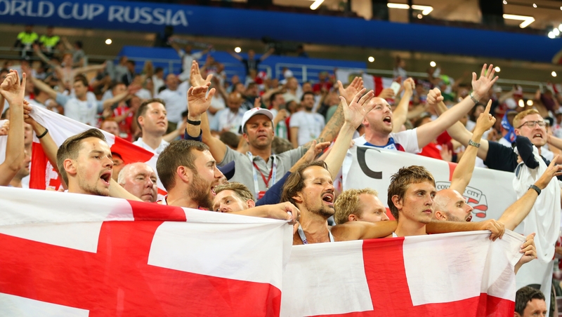 A section of England fans at the World Cup semi-final are accused of discriminatory chanting