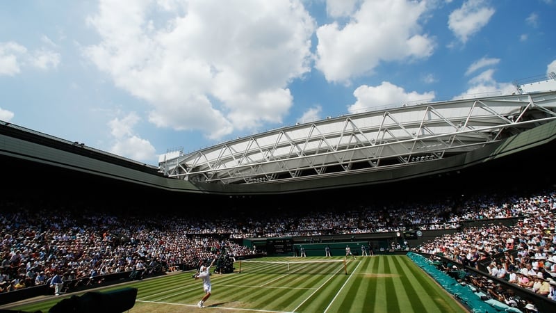 A view of centre court at Wimbledon
