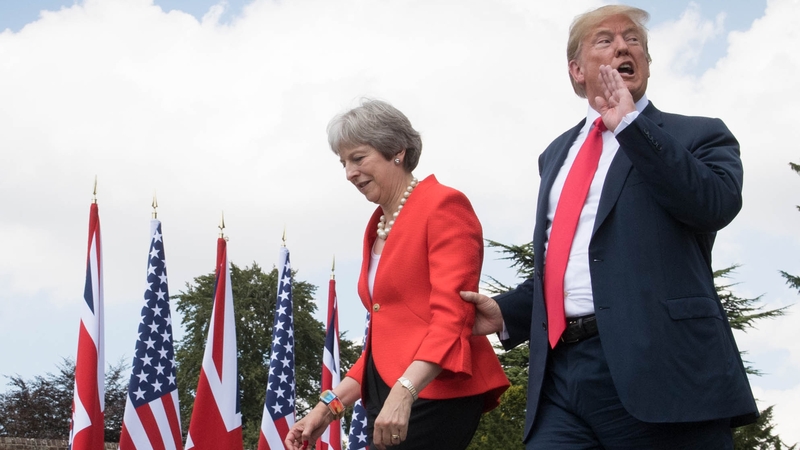 US President Donald Trump and Theresa May spoke together at Chequers