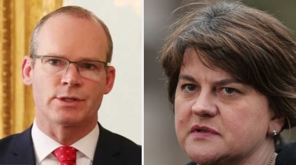Simon Coveney met with police and residents from the Bogside while Arlene Foster visited the unionist Fountain estate