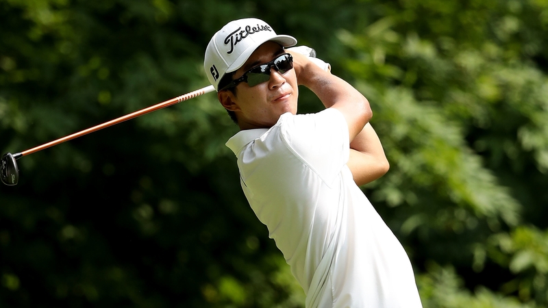 Kim finished his Saturday round with four consecutive birdies