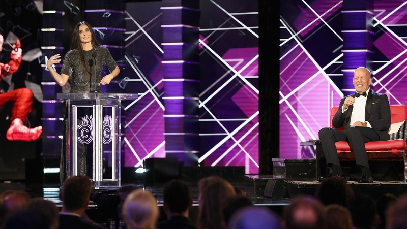 Demi Moore onstage with Bruce Willis - "I look at our marriage like The Sixth Sense - you were dead the whole time"