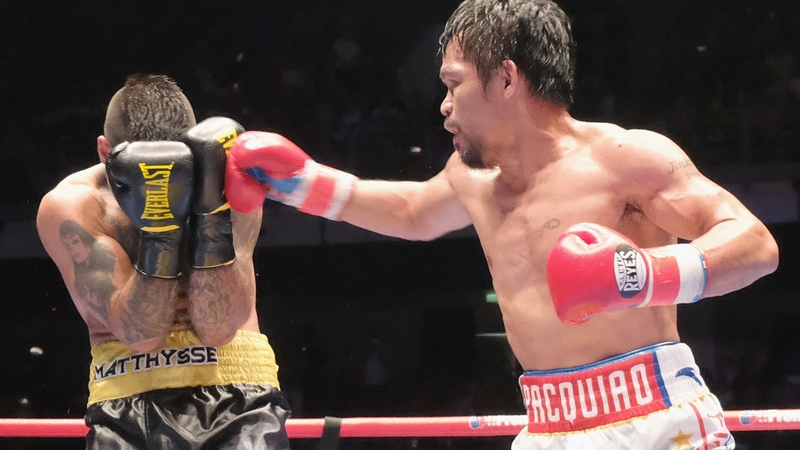 Pacquiao set the pace early, probing for openings and moving menacingly