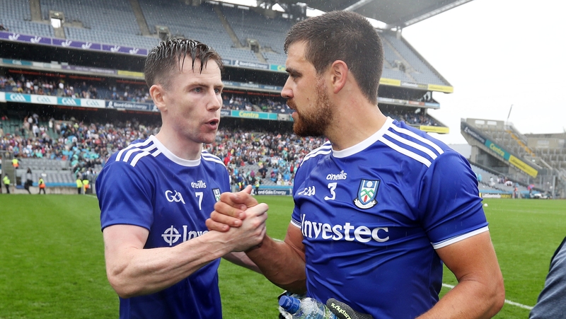 Karl O'Connell celebrates their win with Drew Wylie.
