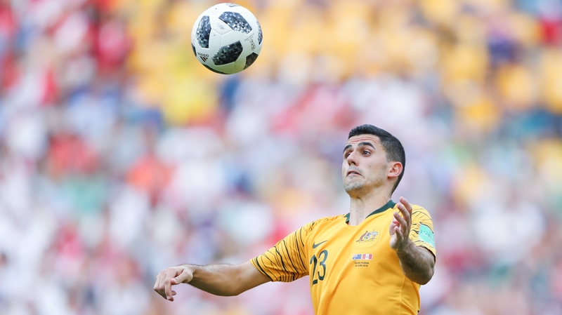 Tom Rogic in action for Australia during the 2018 World Cup group stages in Russia