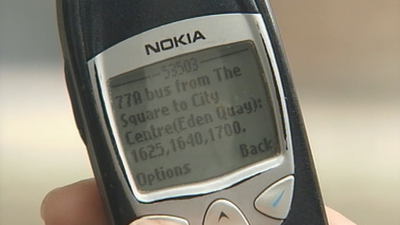 Dublin Bus Timetable Available On Mobile Phone (2003)