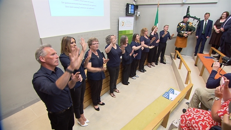 A new Irish Sign Language version of the National Anthem has been officially in Leinster House for the first time