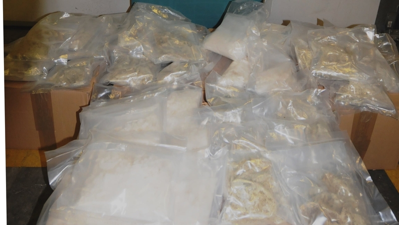 Packages containing 30kg of MDMA and 20kg of Ketamine were discovered after a van was searched