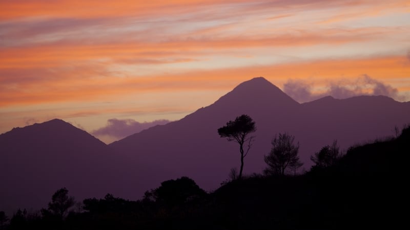 Sunset above the Beara Peninsula in west Cork. Photo: Dave Walsh/VW Pics/UIG via Getty Images