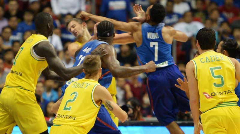 Scenes that have no place on a basketball court were witnessed