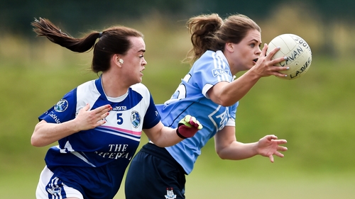 Noelle Healy of Dublin gets away from Cavan's Sinead Greene