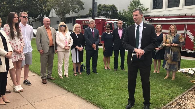 Family members of three of those who died attended today's plaque unveiling