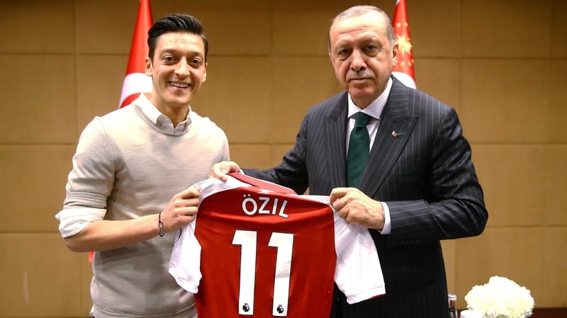 Mesut Ozil with Tayyip Erdogan