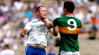 Monaghan's Vinny Corey and Jack Barry of Kerry tangle