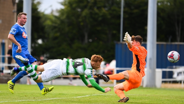 Gary Shaw heads home the winning goal