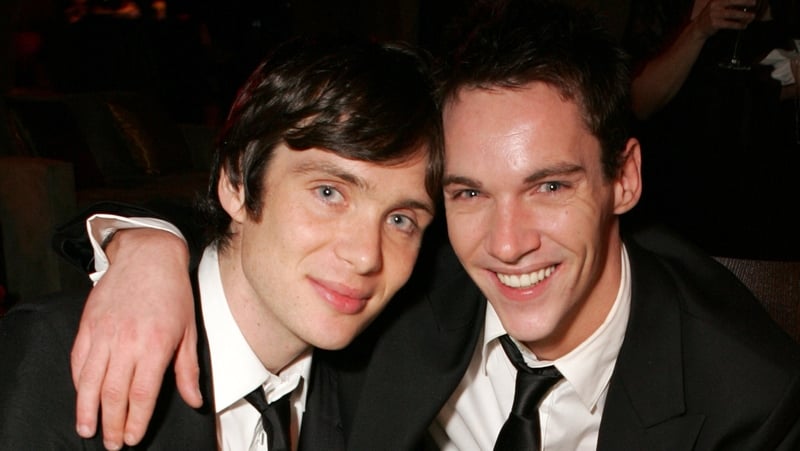 Cillian Murphy and Jonathan Rhys Meyers at a Golden Globes after party at the Beverly Hilton in Beverly Hills, California in January 2006