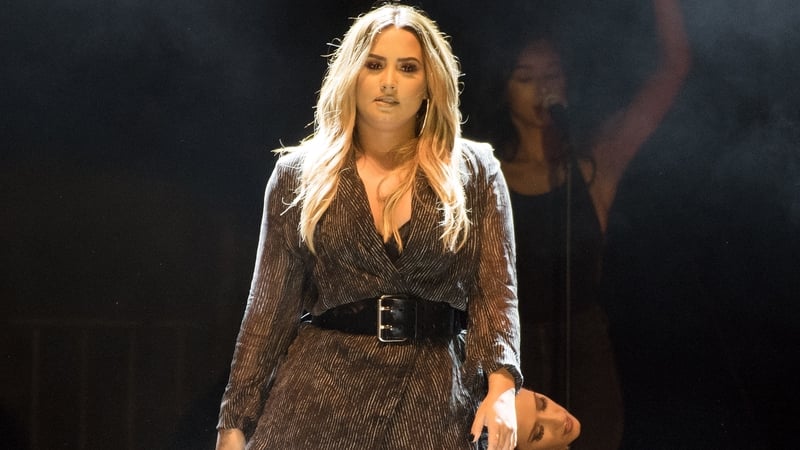 Demi Lovato performing at the California Mid-State Fair on July 22 in Paso Robles