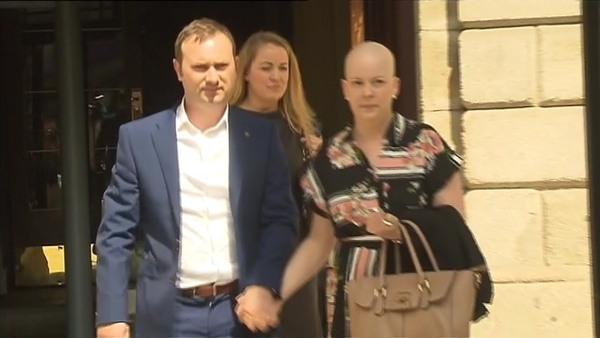 Ruth Morrissey and her husband seen leaving the High Court