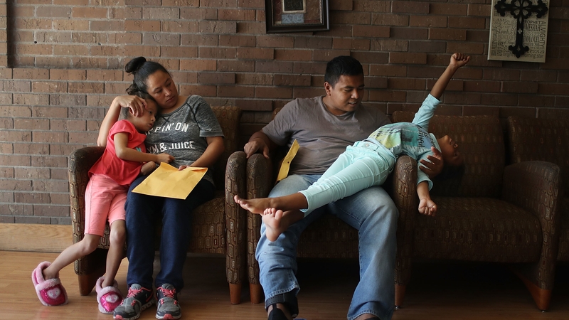 The parents and children were separated as part of President Donald Trump's 'zero tolerance' policy towards illegal immigration