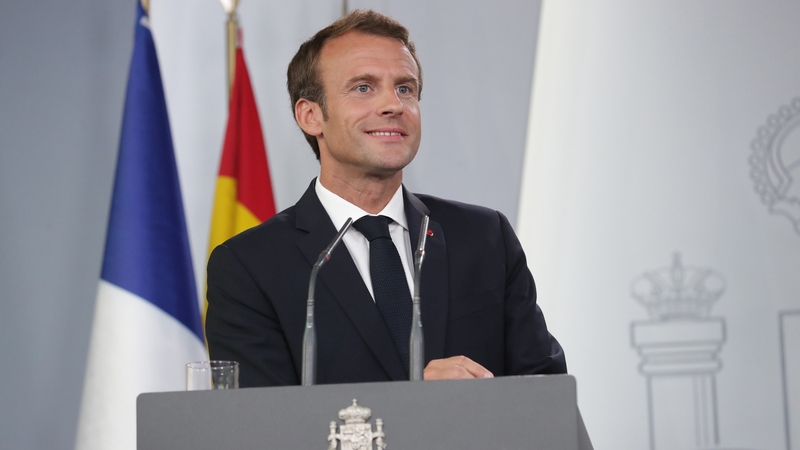 Emmanuel Macron was speaking after a meeting with his Spanish counterpart