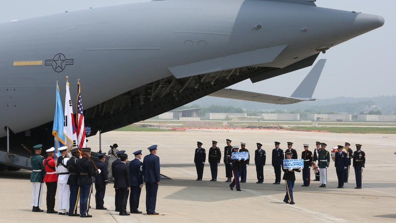 The pledge to transfer war remains was seen as a goodwill gesture by Kim Jong-Un