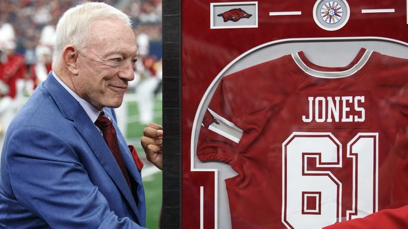 Jerry Jones: "Our policy is you stand during the anthem, toe on the line."