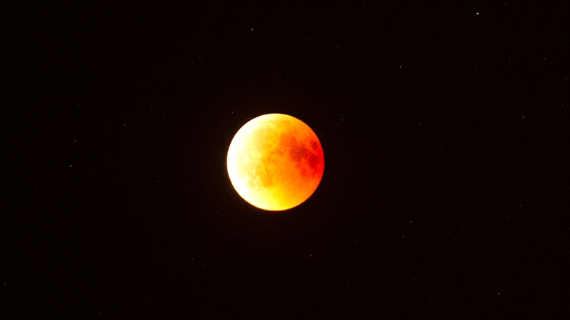 The moon turns red, as seen from Neuhausen Switzerland
