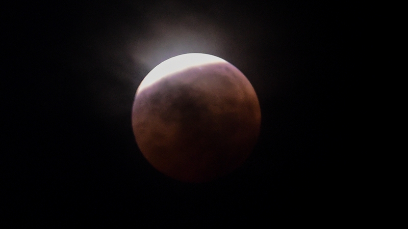 The lunar eclipse as seen over Bangladesh
