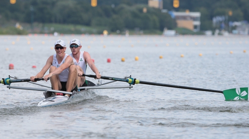 David O'Malley (front) and Shane Mulvaney (back) took gold for Ireland