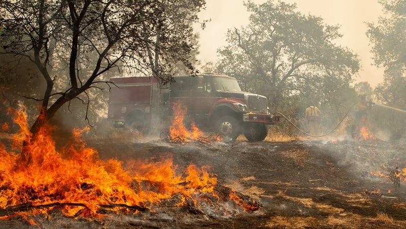 Thousands of firefighters are tackling the blaze