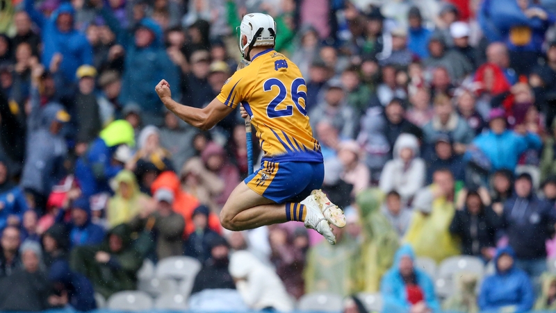 Clare's Aron Shanagher celebrates