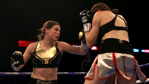 Katie Taylor in action against Kimberley Connor